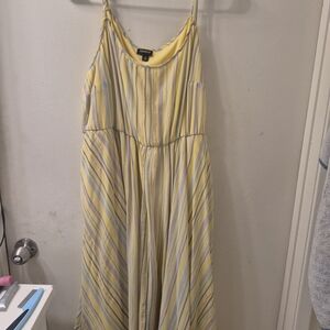 Torrid Yellow Striped Maxi Dress